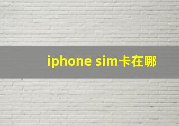 iphone sim卡在哪